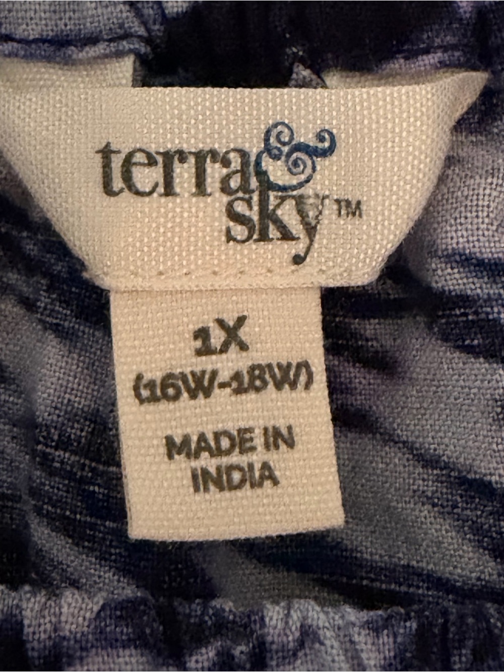 Terra & Sky Navy and Light Lavender Off-Shoulder Blouse - Picture 3 of 6